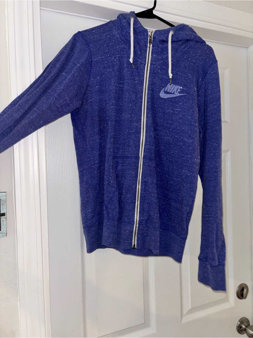 Nike Men's Heather Royal Blue Zip-Up Hoodie Sweatshirt
